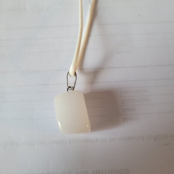 White Gemstone Pendant and Purple Gemstone Pendant - Picture 2 of 3